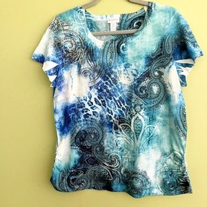 ZENERGY BY CHICO'S SHORT SLEEVE TOP